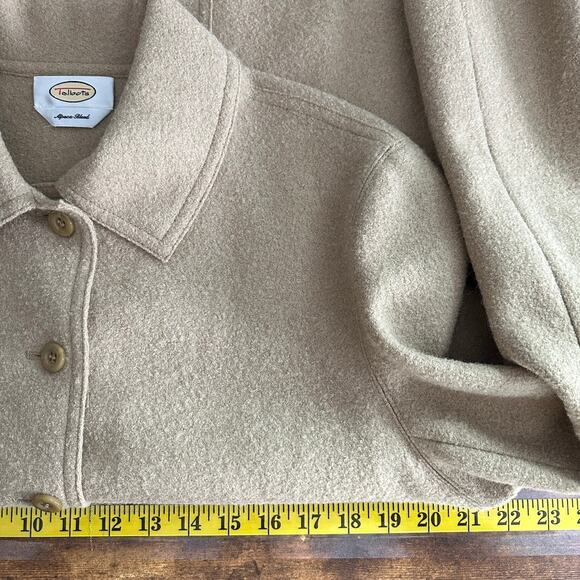 Talbots Alpaca Blend Jacket Large Camel Tan Quiet Luxury Minimalist Preppy VGUC - Picture 4 of 6